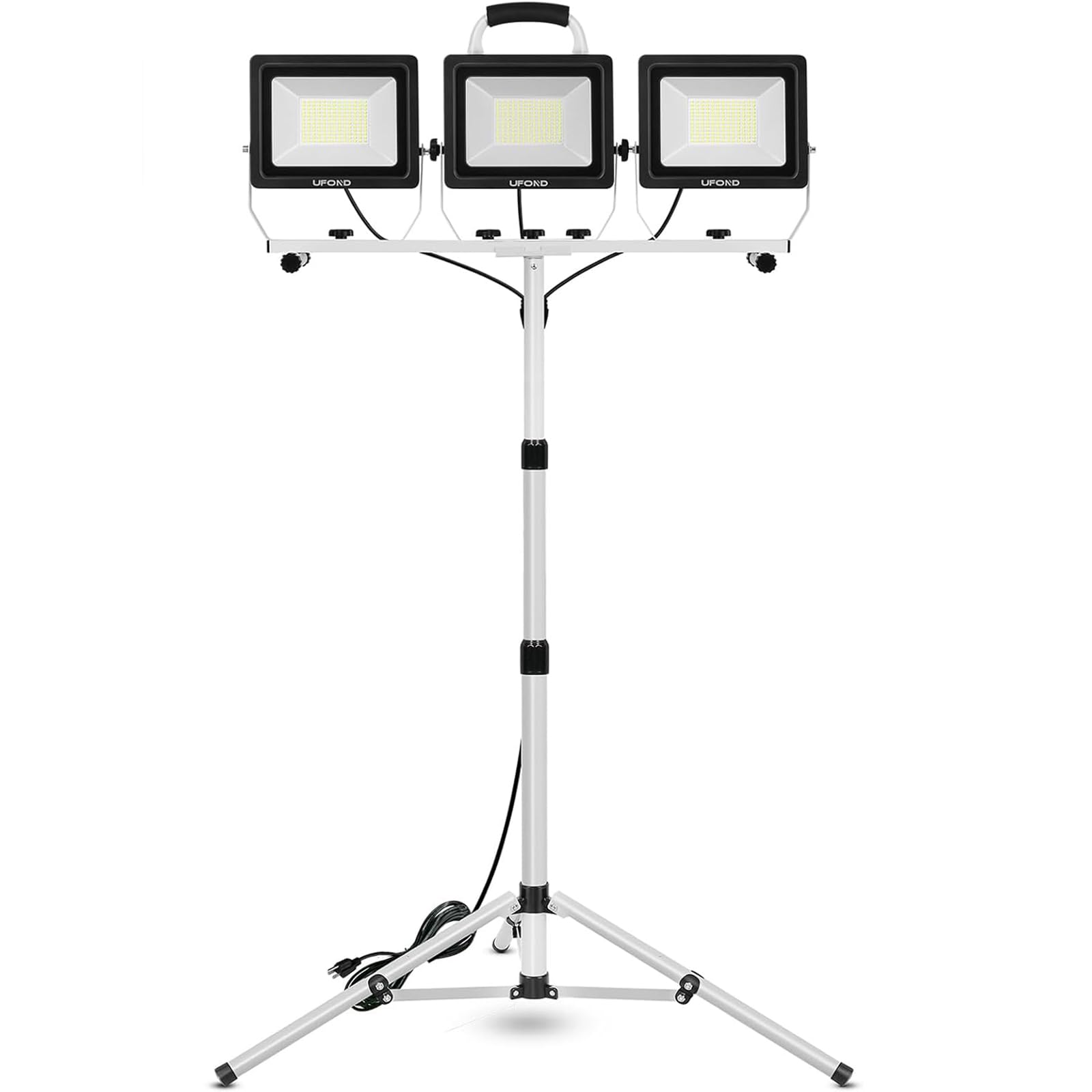 UFOND 22000 Lumen LED Work Light with Stand,3 Lamp Heads